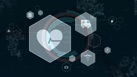 Futuristic Healthcare Technology Interface Animation