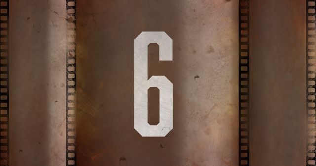 Vintage Film Countdown to 6 with Grunge Texture - Download Free Stock Images Pikwizard.com