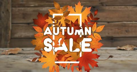 Autumn Sale Invitation with Colorful Fall Leaves - Download Free Stock Images Pikwizard.com