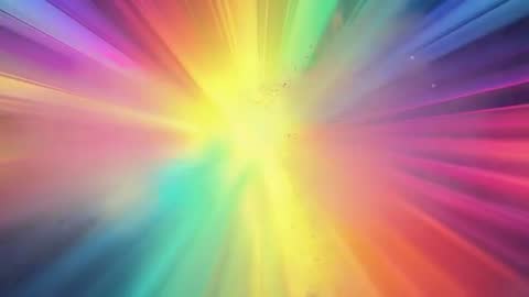 Radiant Burst of Cosmic Rainbow Light in Digital Space