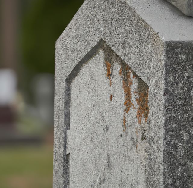 Close up of gray tombstone on cemetery over blurred background - Download Free Stock Photos Pikwizard.com