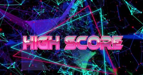 high score neon lights in futuristic gaming atmosphere - Download Free Stock Images Pikwizard.com