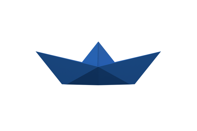 Blue Paper Boat Icon on Transparent Background Vector - Download Free Stock Videos Pikwizard.com