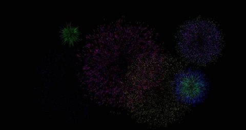 Colorful Fireworks Exploding Against Black Night Sky - Download Free Stock Images Pikwizard.com