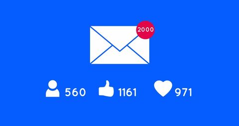 Social Media Icons and Unread Messages Notification Concept - Download Free Stock Images Pikwizard.com