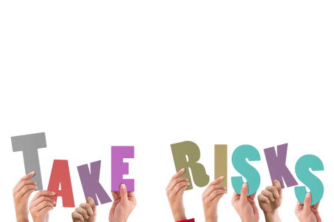 Transparent Hands Raising Banner with Take Risks Letters - Download Free Stock Videos Pikwizard.com