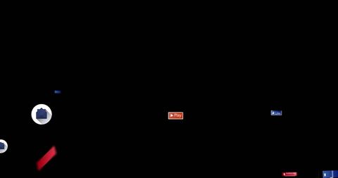 Digital communication icons on black background