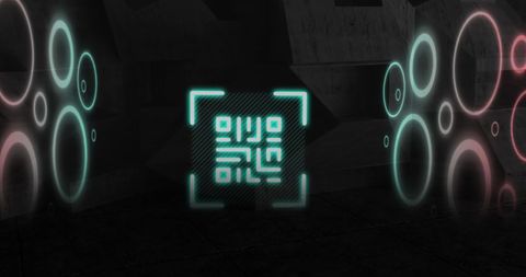 Futuristic QR Code with Glowing Abstract Design - Download Free Stock Images Pikwizard.com