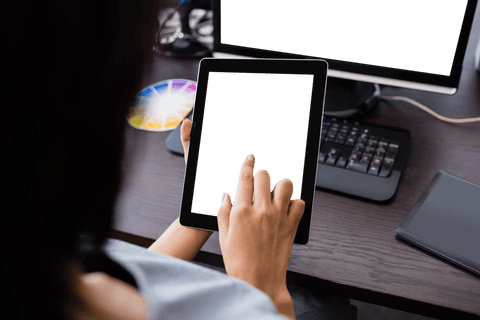 Transparent Touch Interaction featuring Silhouette Holding Tablet - Download Free Stock Videos Pikwizard.com