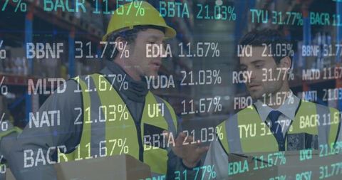 warehouse workers and financial data integration - Download Free Stock Images Pikwizard.com