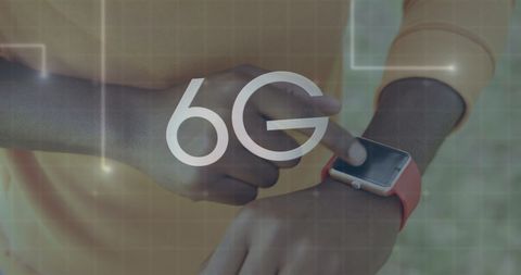 Futuristic 6G Technology with Smartwatch Interaction - Download Free Stock Images Pikwizard.com
