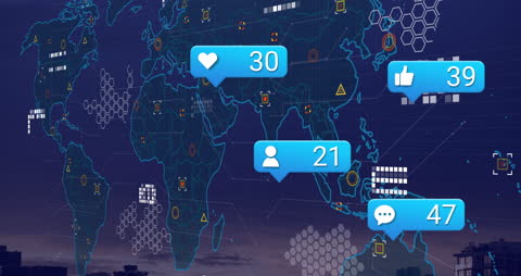 Global Social Media Engagement and Data Connectivity Concept