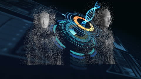 DNA Strand and Human Data Particles in Digital Space