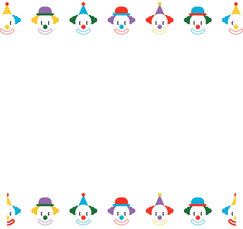 colorful clown head border with transparent background - Download Free Stock Videos Pikwizard.com