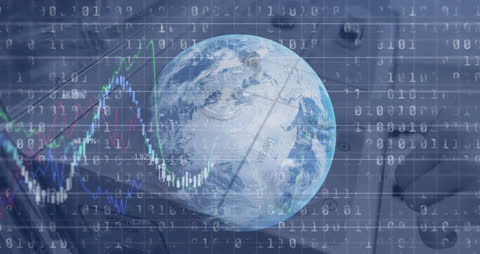 Global Data Flow with Digital Earth Illustration