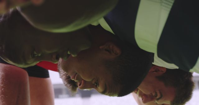 Close-up of Rugby Team in Scrum during Practice - Download Free Stock Images Pikwizard.com