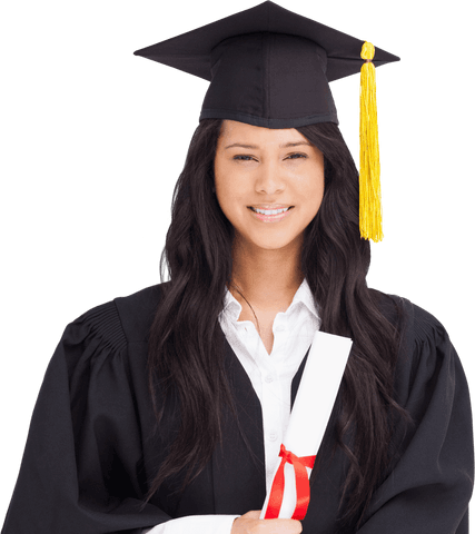 smiling graduate woman holding degree transparent background - Download Free Stock Videos Pikwizard.com