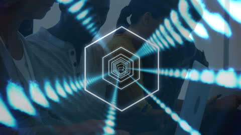 Conceptual Tech Integration Diverse Team Meeting Animation