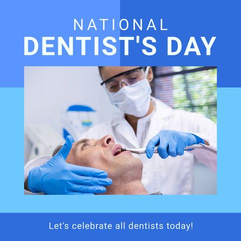National Dentist's Day Celebration with Dental Checkup - Download Free Stock Templates Pikwizard.com