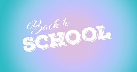 Back to School Text on Pastel Gradient Background