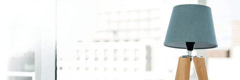 Modern office lamp with minimalist transparent look