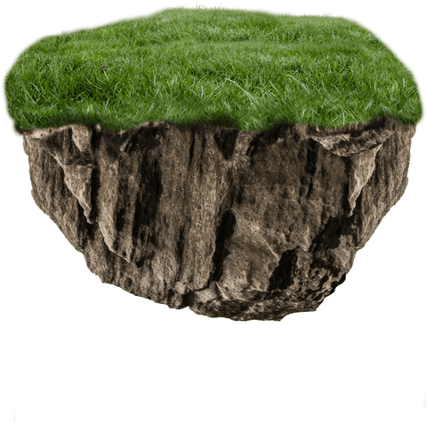 floating earth fragment with grass on transparent background - Download Free Stock Videos Pikwizard.com