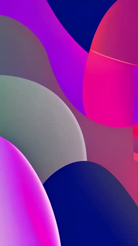 Vertical Looping Abstract Gradient with Ovoid Waves for Mobile Wallpaper App Background