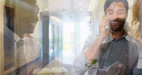 Global Business Team Communicating with Technology