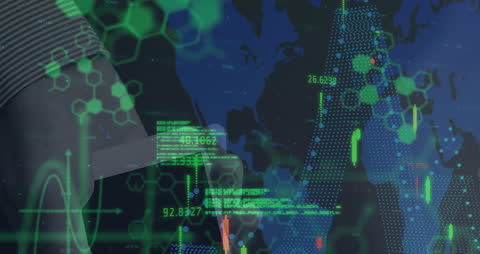 Innovative Digital Interface Displaying Global Data Stream