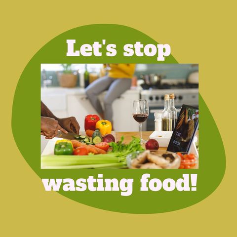 African American Chopping Vegetables for Food Waste Awareness - Download Free Stock Templates Pikwizard.com