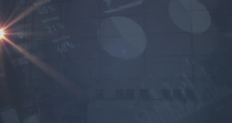 Financial Data Concepts with Diverse Professionals in Modern Office