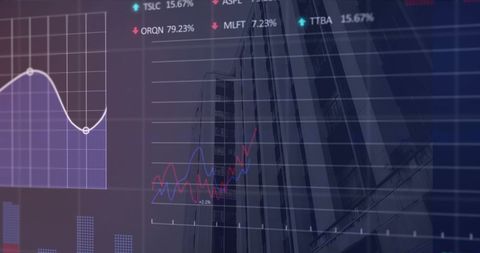 Digital Interface With Cityscape And Financial Data Charts - Download Free Stock Images Pikwizard.com