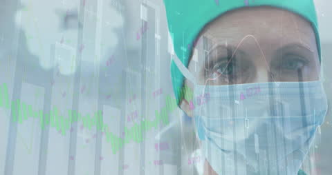 Surgeon Analyzing Data with Double Exposure Effect