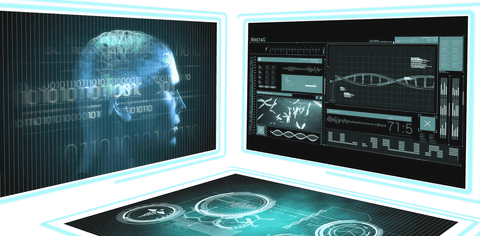 Transparent Digital Screens with Science Data and Futuristic Interface - Download Free Stock Videos Pikwizard.com