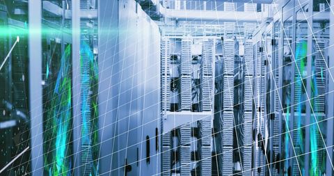 Futuristic Server Room With Digital Data Concepts - Download Free Stock Images Pikwizard.com
