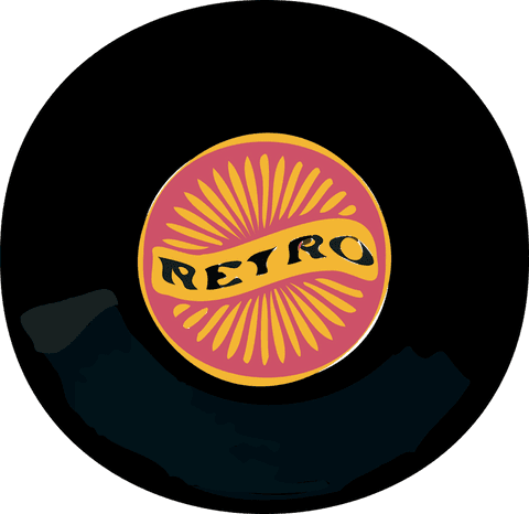 vintage vinyl record icon with retro sunburst on transparent background - Download Free Stock Videos Pikwizard.com