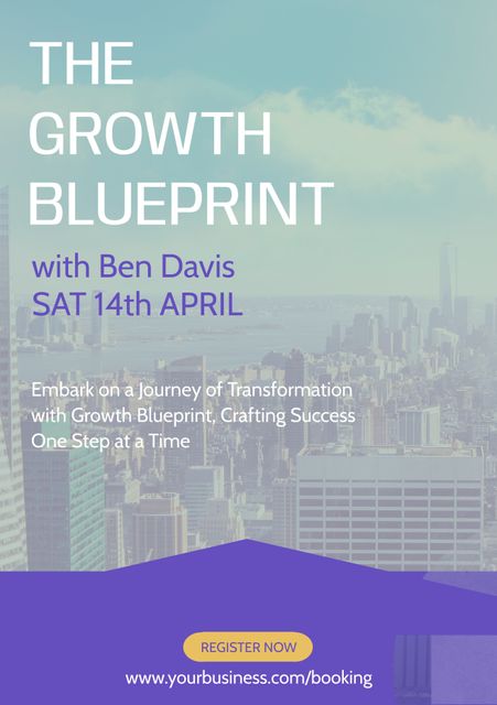 The Growth Blueprint Seminar With Inspirational City Skyline Backdrop - Download Free Stock Videos Pikwizard.com