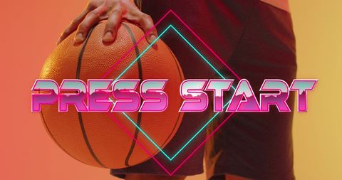 Retro Game Inspired Basketball Competition Concept - Download Free Stock Images Pikwizard.com