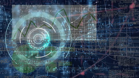 Futuristic Technology Interface with Digital Analytics Concept