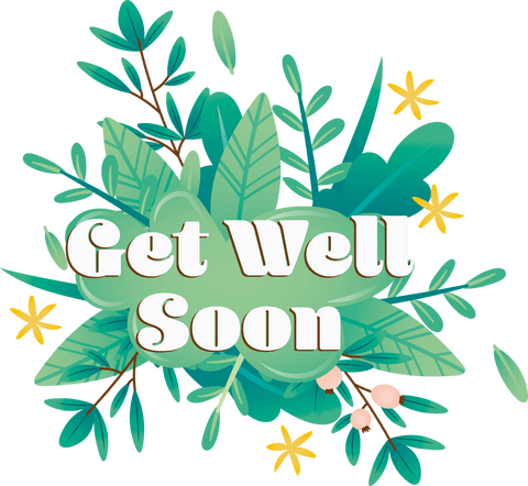 transparent get well soon illustration with green leaves - Download Free Stock Videos Pikwizard.com