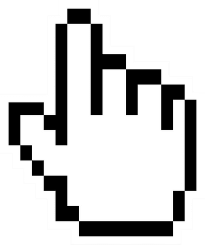 pixelated hand cursor icon transparent background digital art - Download Free Stock Videos Pikwizard.com