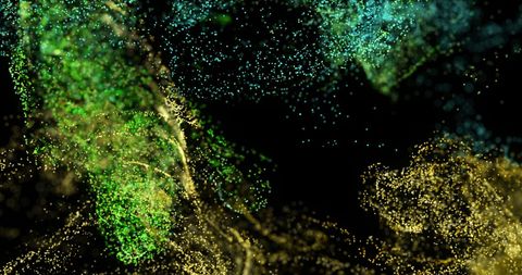 Colorful Motion of Particle Clouds on Black Background - Download Free Stock Images Pikwizard.com