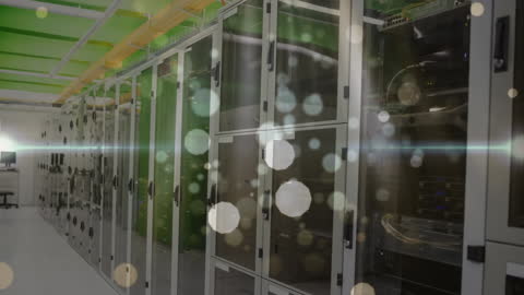 Digital Connections Over Technical Server Room