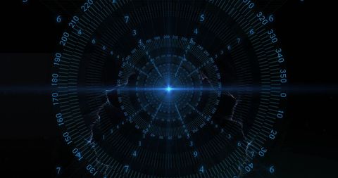 Futuristic Digital Interface with Glowing Central Point - Download Free Stock Images Pikwizard.com