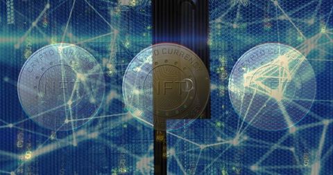 Digital Cryptocurrency with NFT Themes and Network Connections