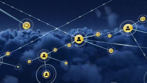 Digital Global Communication Network Above Clouds