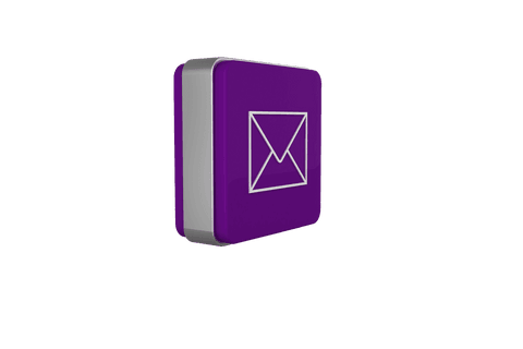 Purple Digital Envelope Cube on Transparent Background for Communication - Download Free Stock Videos Pikwizard.com