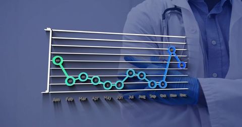 Healthcare Analytics with Doctor Analyzing Growth Chart