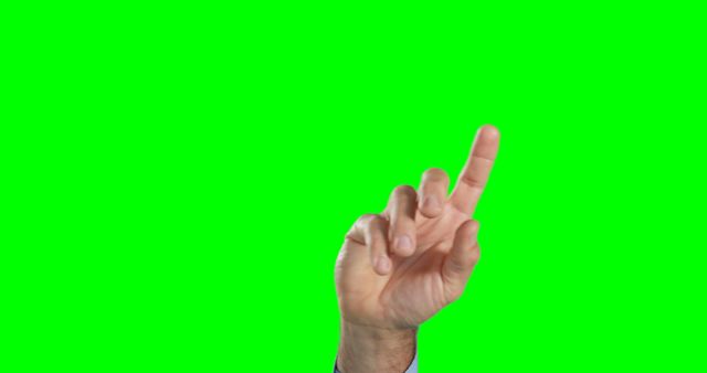 Hand Gesturing Upward on Green Screen Background - Download Free Stock Images Pikwizard.com