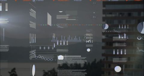 Futuristic Data Concept Over Modern Cityscape - Download Free Stock Images Pikwizard.com